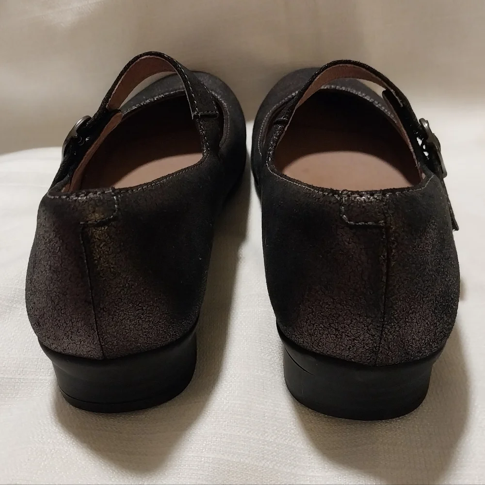 Dansko Kaelyn Graphite Shimmer Mary Jane Flats
